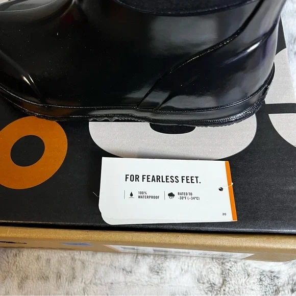 New Bogs Big Kids Black Classic High Pull On Rain Boots Wide sz 3 Y / 35 EU - Picture 9 of 12